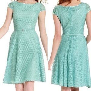 NWT EVAN PICONE MARIONETTE Lace Dress Cool Mint 10